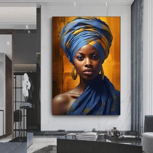 Modern Afrikalı Kadın Tablosu, Oturma Odası Için Poster, Etnik Kadın Portresi, Afrika Sanatı