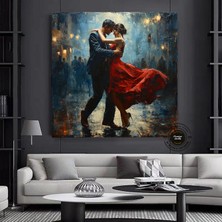 Büyük Kanvas Ev Dekoru, Tango Dans Eden Çift Tablosu