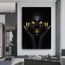 Modern Afrikalı Kadın Tablosu, Oturma Odası Dekoru, Etnik Kadın Portresi