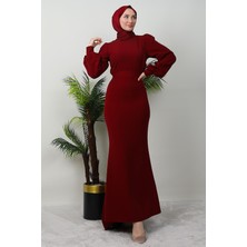 Lavin Krep Elbise Bordo