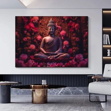 Buda Kanvası, Asya Temalı Duvar Tablosu, Meditasyon Buda Posteri