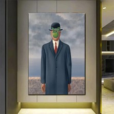 Gerçeküstü René Magritte Kanvas Baskı – “adamın Oğlu”; Surreal Baskı; Duvar Asması