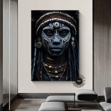 Afrika Kadın Portresi, Afro-Amerikan Kültürü, Afrika Kabilesi Duvar Sanatı