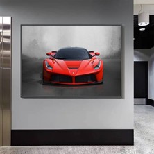 Kırmızı Ferrari Kanvas Tablo, Büyük Boy Ferrari Posteri, Erkek Odası Için Ferrari Sanatı