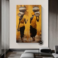 Afrikalı Etnik Kadın Kanvas; Afrikalı Kadın Duvar Sanatı; Renkli Kanvas; Etnik Dekor; Afrika Stili