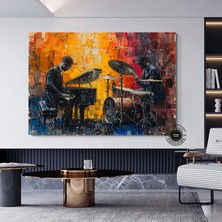 Caz Duvar Sanatı, Müzisyen Baskıları, Soyut Modern Jazz Temalı Kanvas
