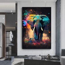 Fil Kanvası, Fil Posteri, Modern Duvar Sanatı, Hayvan Temalı Duvar Dekoru