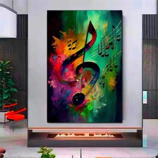 Notalı Müzik Kanvas Tablosu, Müzik Aşkı Kanvas Baskısı, Modern Ev Dekoru, Asılmaya Hazır Kanvas