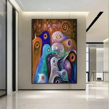 Soyut Çizgi Film Penguen Kanvas Baskıları; Yağlı Boya Baskı; Ev Duvar Sanatı