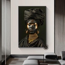 Afrikalı Etnik Kadın Kanvas; Afrikalı Kadın Duvar Sanatı; Afrika Kanvas Sanatı; Renkli Kanvas; Etnik