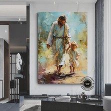 Isa Kanvas Sanat Baskısı, Dini Hediye, Hristiyan Duvar Dekoru, Incil Sanatı, Modern Hristiyan Sanatı