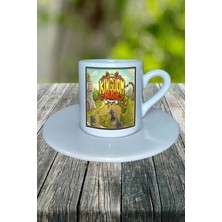 Kingdom Rush Mobil Oyun Baskılı Türk Kahvesi Fincanı Tabaklı Kişiye Özel Model 5