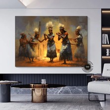 Afrika Kadın Portresi, Afrika Amerikan Kültürü, Afrika Kabilesi Duvar Sanatı