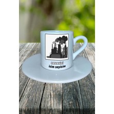 Sanayici Meslek Baskılı Türk Kahvesi Fincanı Tabaklı Kişiye Özel Model 3