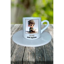 Hafız Meslek Baskılı Türk Kahvesi Fincanı Tabaklı Kişiye Özel Model 5