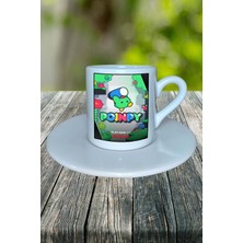 Poinpy Mobil Oyun Baskılı Türk Kahvesi Fincanı Tabaklı Kişiye Özel Model 2