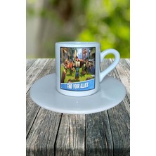 Age Of Apes Mobil Oyun Baskılı Türk Kahvesi Fincanı Tabaklı Kişiye Özel Model 2