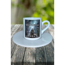 Bloodborne Oyun Baskılı Türk Kahvesi Fincanı Tabaklı Kişiye Özel Model 2