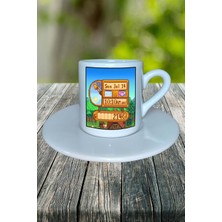 Stardew Valley Oyun Baskılı Türk Kahvesi Fincanı Tabaklı Kişiye Özel Model 1