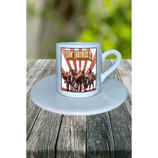 Team Fortress Oyun Baskılı Türk Kahvesi Fincanı Tabaklı Kişiye Özel Model 5