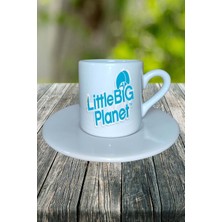 Little Big Planet Oyun Baskılı Türk Kahvesi Fincanı Tabaklı Kişiye Özel Model 1