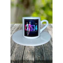 Dls Mobil Oyun Baskılı Türk Kahvesi Fincanı Tabaklı Kişiye Özel Model 1