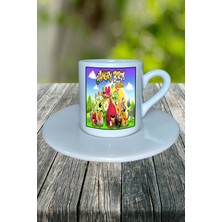 . Oyun Baskılı Türk Kahvesi Fincanı Tabaklı Kişiye Özel Model 11