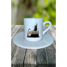 Castlevania Oyun Baskılı Türk Kahvesi Fincanı Tabaklı Kişiye Özel Model 1