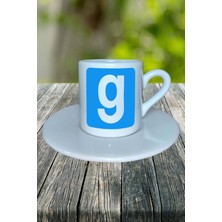 Garry's Mod Oyun Baskılı Türk Kahvesi Fincanı Tabaklı Kişiye Özel Model 2