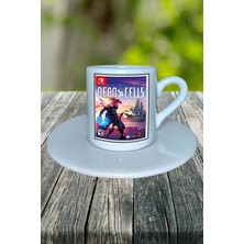 Dead Cells Mobil Oyun Baskılı Türk Kahvesi Fincanı Tabaklı Kişiye Özel Model 2