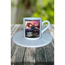 Last Day On Earth Mobil Oyun Baskılı Türk Kahvesi Fincanı Tabaklı Kişiye Özel Model 2