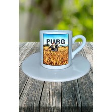 Pubg Oyun Baskılı Türk Kahvesi Fincanı Tabaklı Kişiye Özel Model 9