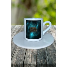 League Of Legends Oyun Baskılı Türk Kahvesi Fincanı Tabaklı Kişiye Özel Model 4