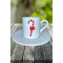 Yılbaşı  Şeker Baskılı Türk Kahvesi Fincanı Kişiye Özel Model 15