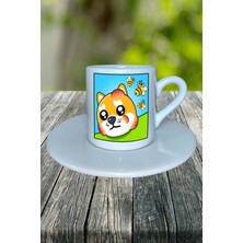 Save The Doge Mobil Oyun Baskılı Türk Kahvesi Fincanı Tabaklı Kişiye Özel Model 1