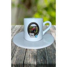 Farming Smilator Oyun Baskılı Türk Kahvesi Fincanı Tabaklı Kişiye Özel Model 3