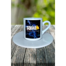 Squad Oyun Baskılı Türk Kahvesi Fincanı Tabaklı Kişiye Özel Model 1