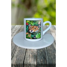 Kaplan Baskılı Türk Kahvesi Fincanı Tabaklı Kişiselleştirilebilir Model 5