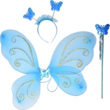 Kelebek Kanadı Tacı Asası Mavi Renk