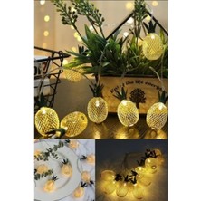 2m 10 LED Pilli 2 Kademeli Ananas LED Işık