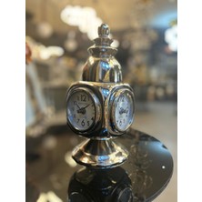 Masa Saati Evdema Vitale Sılver Metal Küp Saat 12*12*26 cm  AK.IV0304