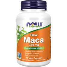 Now Foods Raw Maca (Lepidium Meyenii) 750 Mg – 90 Vejetaryen Kapsül