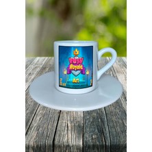 Rush Royale Mobil Oyun Baskılı Türk Kahvesi Fincanı Tabaklı Kişiye Özel Model 2