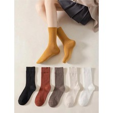 Bgk Unisex Çok Renkli Desenli Soket Çorap 6'lı Paket Dayanıklı Cotton Malzeme ile Konforlu Kullanım