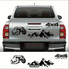 4x4 Off-Road Araç Stickerı – Dağ ve Jeep Tasarımı