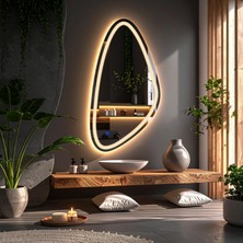 Sinela Günışığı Led'li Lazer Kumlamalı Lavabo & Banyo Aynası (Dokunmatik Sensörlü)