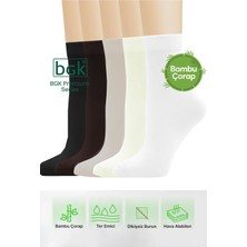 5 Çift Bambu Kadın Soket Çorap (Dikişsiz) Premium