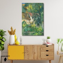Tekli Dikey Kanvas Tablo Ünlü Eserler Paul Cézanne House Of Pere Lacroix