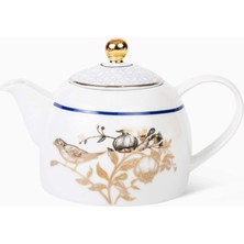 Kunooz Porselen Çaydanlık 22KT Altın Detaylı Şık ve Zarif Tasarım