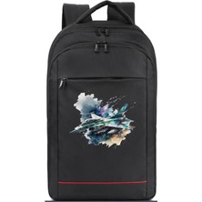 Jet Uçak Temalı Sırt Çantası Pilot - Havacı - Uçak Tutkunu Hediye